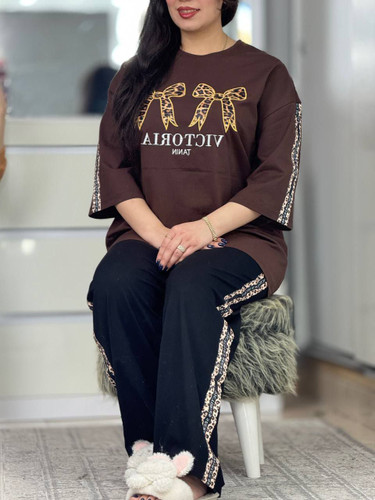 تیشرت شلوار /لانگ و یک/ست راحتی کپی