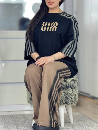 تیشرت شلوار/لباس راحتی زنانه/ست لانگ و بگ